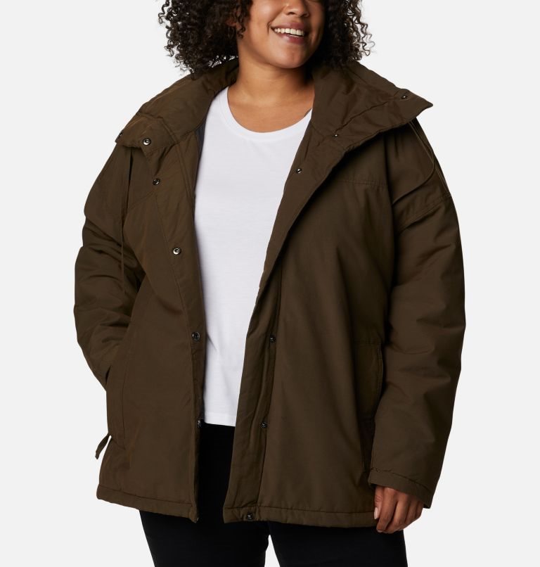 Women's Columbia Maple Hollow Insulated Jackets Dark Brown | Plus Size CA-DC5A1